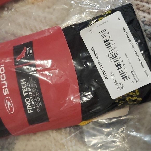 Sugoi fino tech quarter sock fitted size medium unisex sock lot of 3 new - Picture 2 of 6